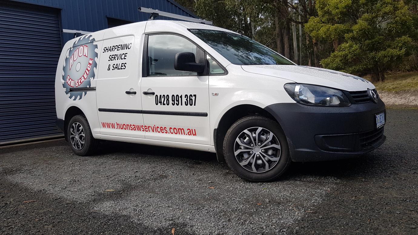Huon Saw Service free delivery van